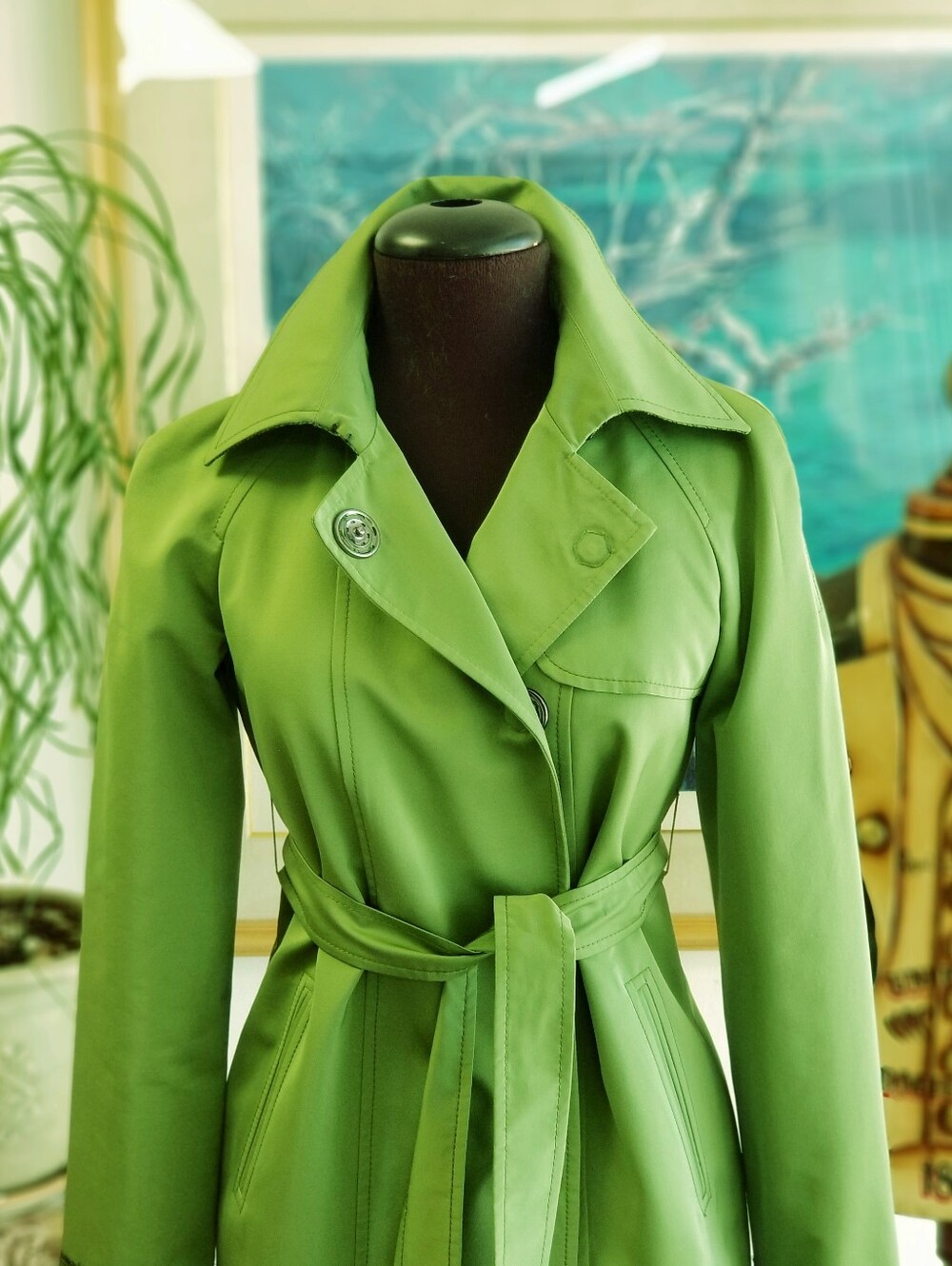 Alessandro Dell'Acqua  Green Trench Coat - Picture 3 of 16